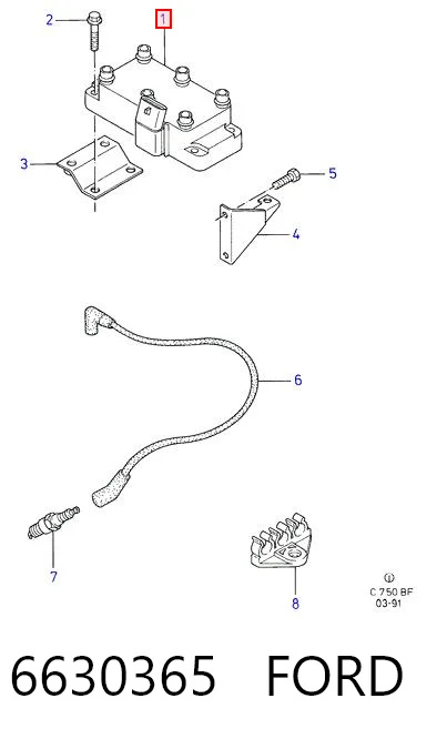 6630365 Ford Катушка зажигания