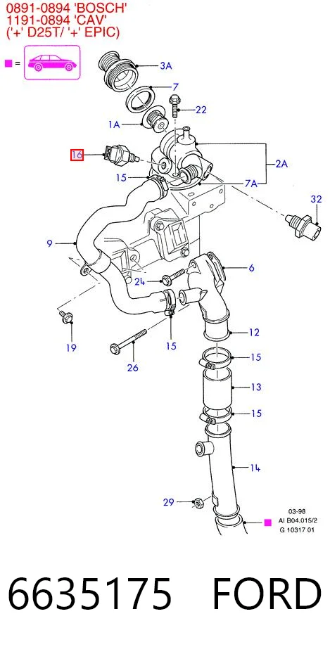 6635175 Ford Термовыключатель