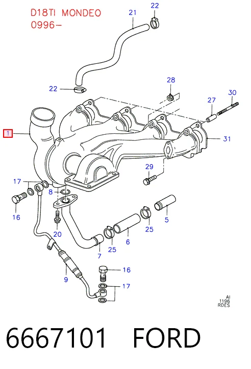 Турбонаддув на Ford Sierra II GBG, GB4