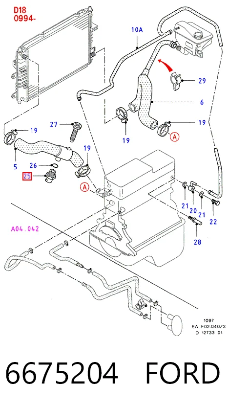 Датчик радиатора на Ford Escort CLASSIC AAL, ABL