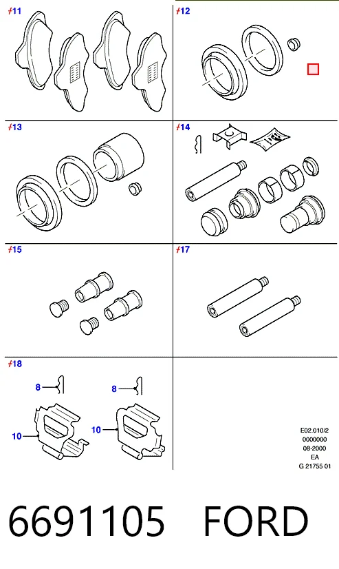 Тормоз дисковый передний Ford Escort VI хэтчбек (GAL) (1992 - 1995) цена, от 23.53 USD