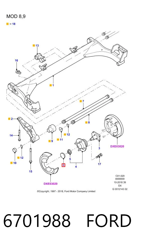Гайка задней ступицы STD502 Standart