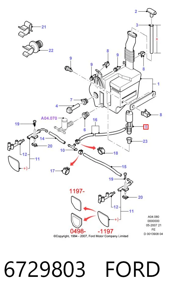 6729803 Ford Насос омывателя фар