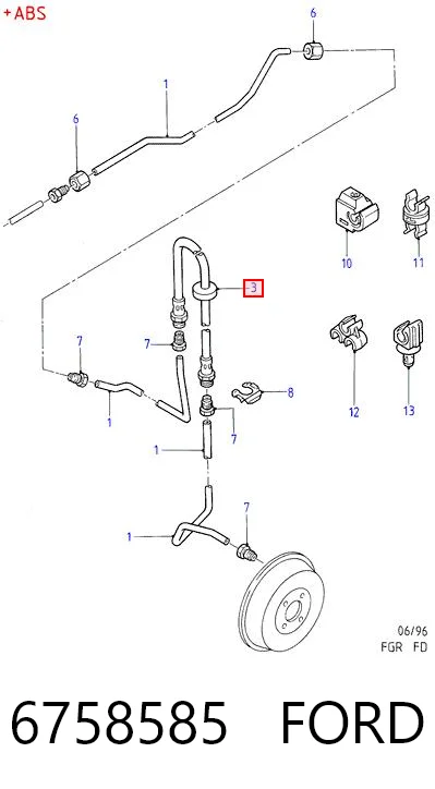 Задний тормозной шланг BS6785 DP Group