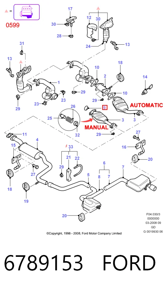 Прокладки выхлопной системы Ford Escort V хэтчбек (GAL) (1990 - 1992) цена, от 3.43 USD