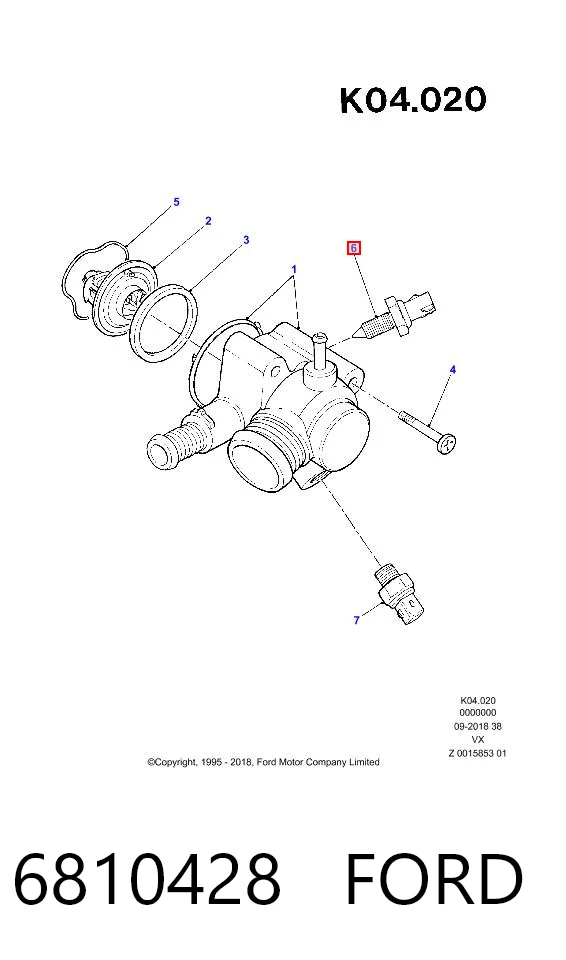 6810428 Ford Термовыключатель