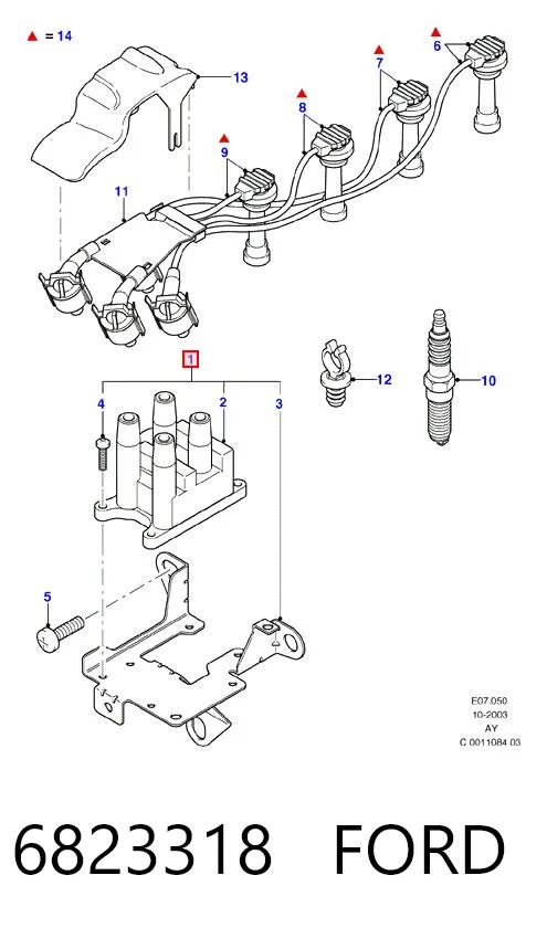 6823318 Ford Катушка зажигания