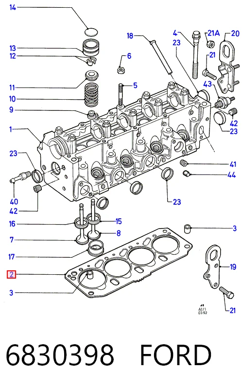 Прокладка ГБЦ Ford Escort IV хэтчбек (GAF, AWF, ABFT) (1985 - 1990) цена, от 22.52 USD