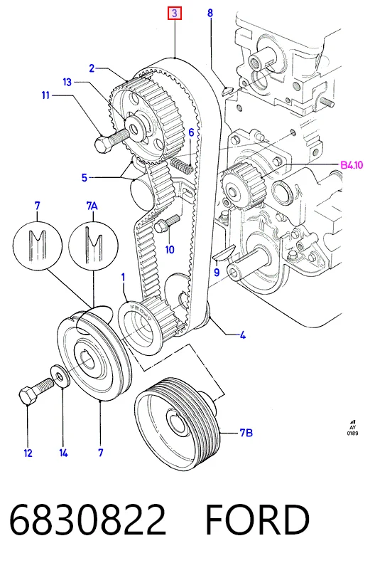  Ремень ГРМ Ford Escort 4