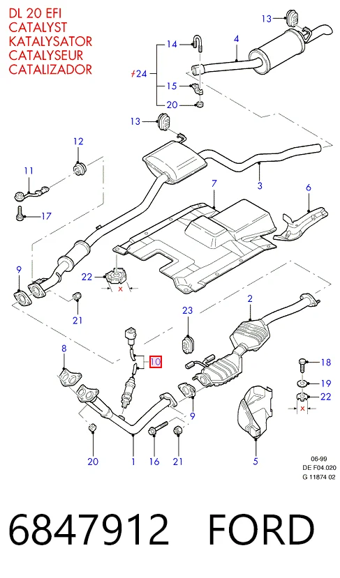 Лямбда датчик кислорода Ford Escort VII универсал (GAL, ANL) (1995 - 1999) цена, от 45.48 USD