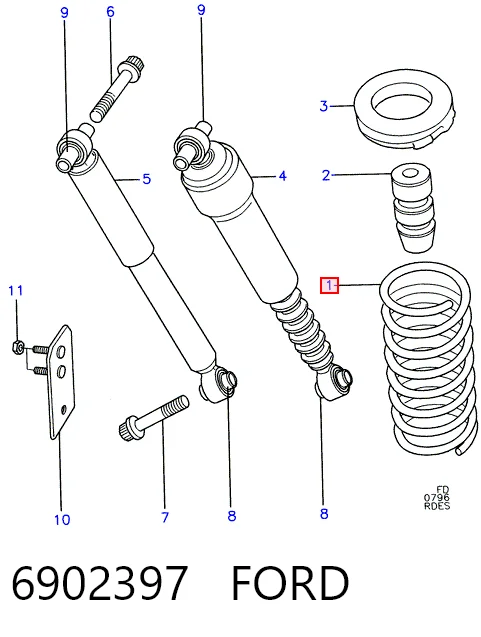 504099 K+F Пружина подвески задняя