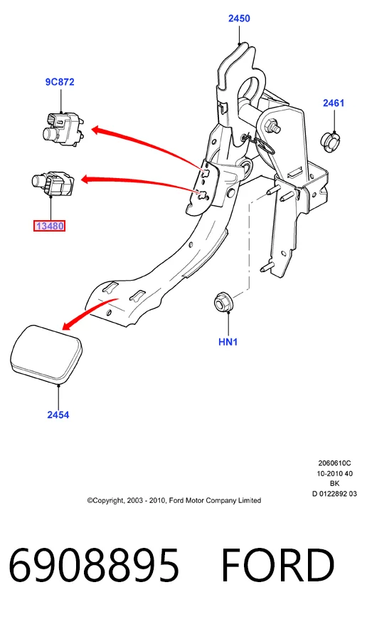 Лягушка Ford Mondeo III седан (B4Y) (2000 - 2007) цена, от 6.33 USD