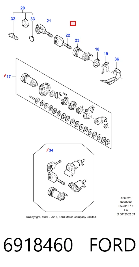 Запор кабины Ford Escort VII хэтчбек (GAL, AAL, ABL) (1995 - 1998) цена, от 33.27 USD