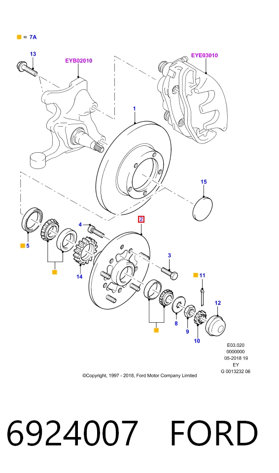 Ступицы передних колес Ford Transit IV фургон (E) (1994 - 2000) цена, от 47.04 USD