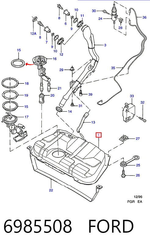 Бак топливный на Ford Orion III GAL