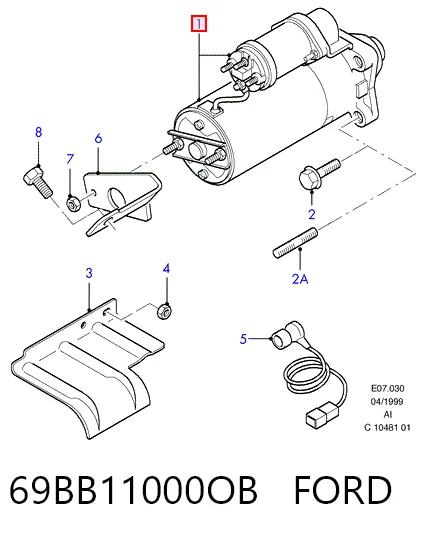 Стартер автомобиля на Ford Sierra II GBG, GB4