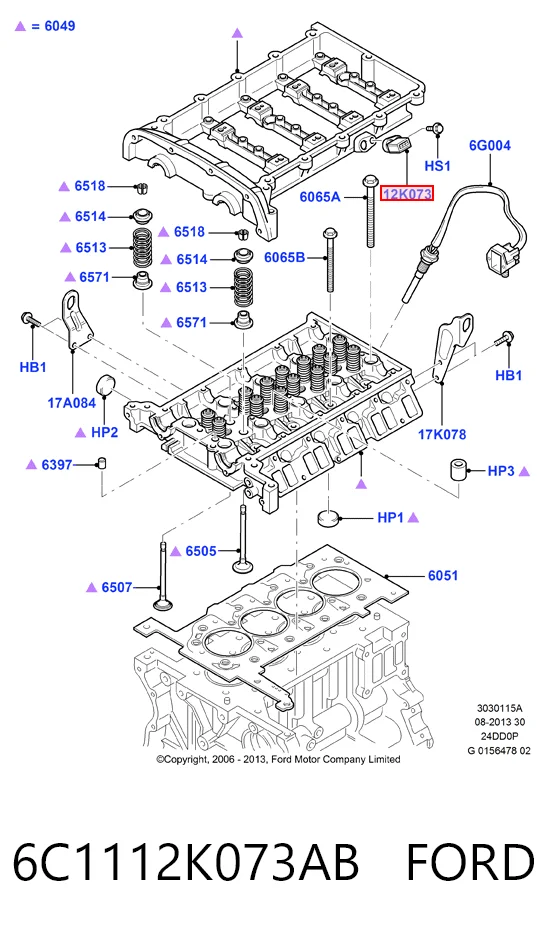 6C1112K073AB Ford Датчик распределительного вала