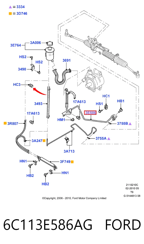 Купить D0514 Ties Шланг ГУР высокого давления