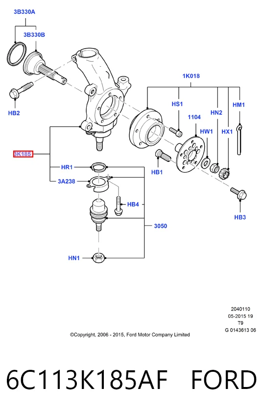 Купить HMP6C113K185AF Hmpx Ось передняя и поворотные кулаки