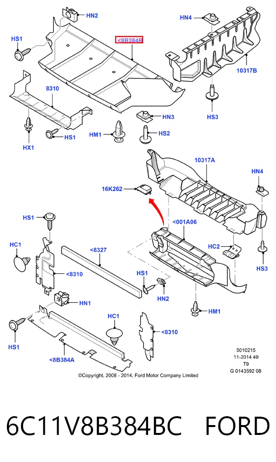 Защита картера двигателя на Ford Transit VI V347/8