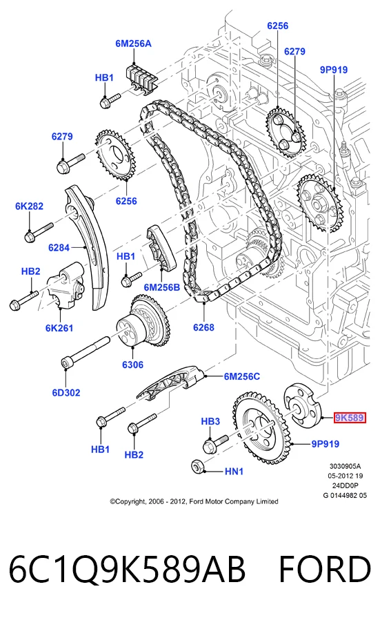6C1Q9K589AB Ford
