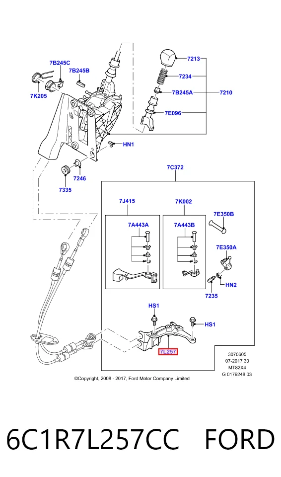 6C1R7L257CC Ford 