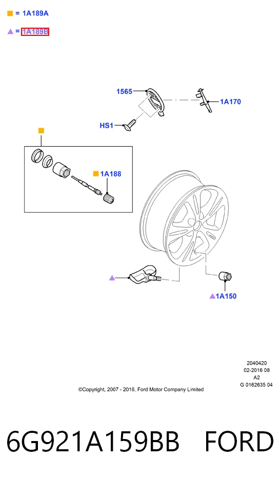 6G921A159BB Ford Манометр воздушный
