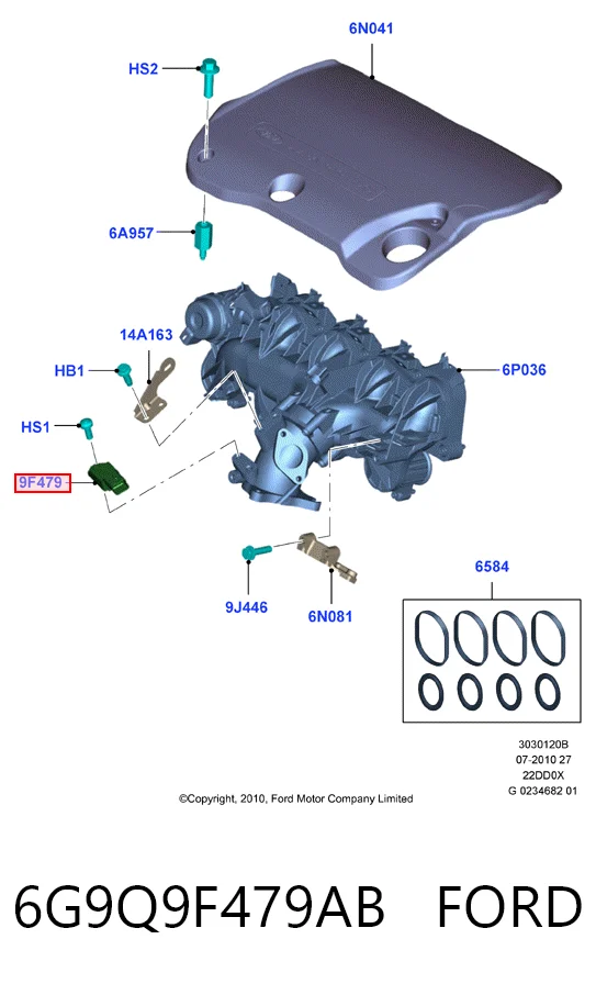 Купить 9649396580 Jaguar Датчик давления топлива
