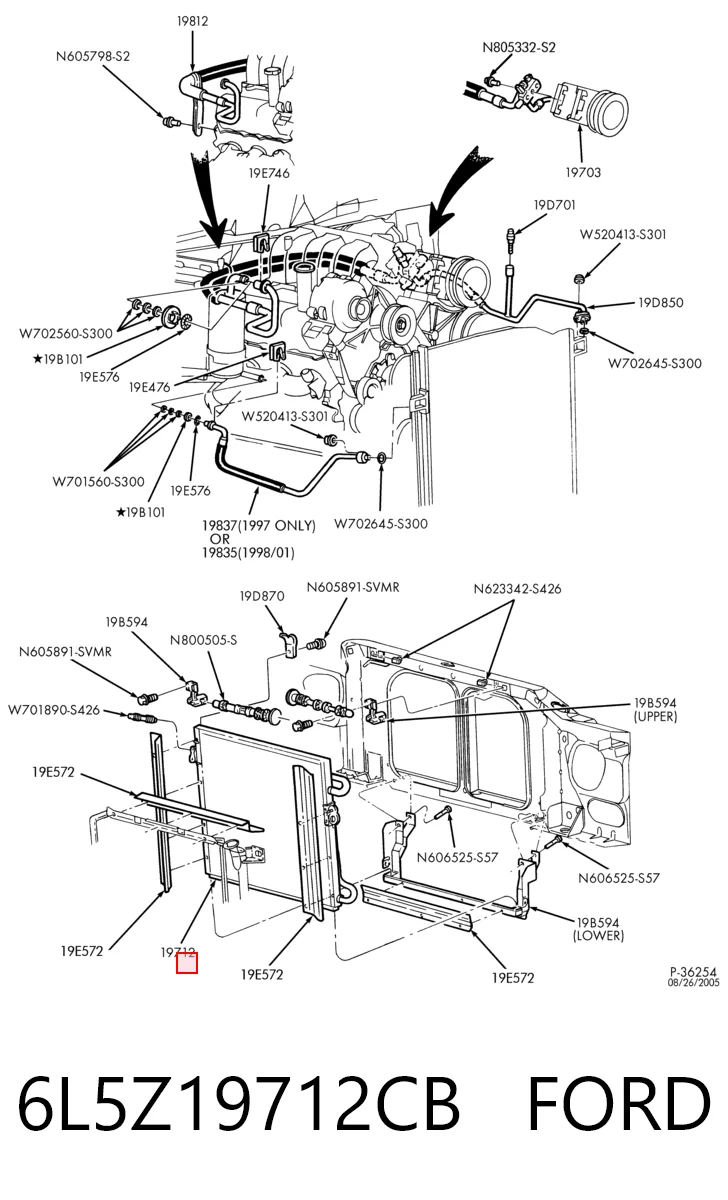 6L5Z19712CB Ford Конденсатор