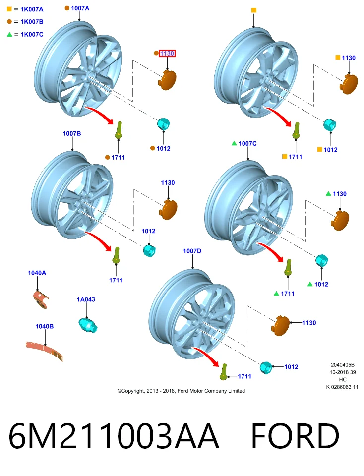 Колпаки на диски на Ford Mondeo IV CA2