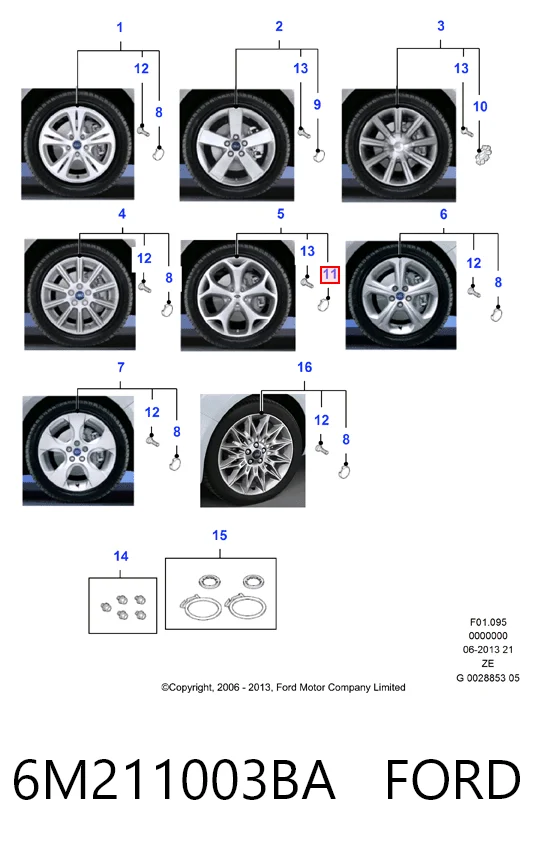 Колпак колесного диска Ford Galaxy II CA1 минивэн (WA6) (2006 - 2015) цена, от 2.82 USD