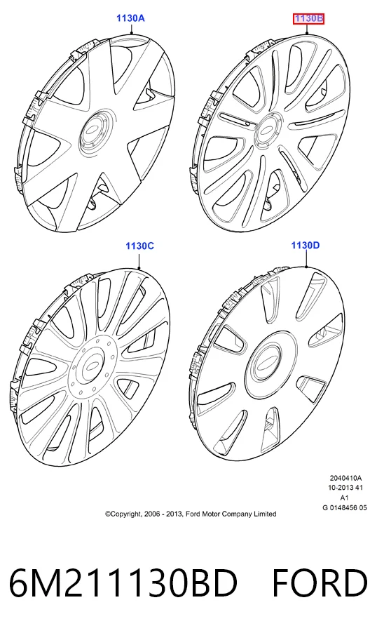 Колпаки на диски на Ford S-Max  CA1
