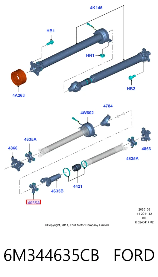 Крестовина заднего кардана ST5149073 SAT