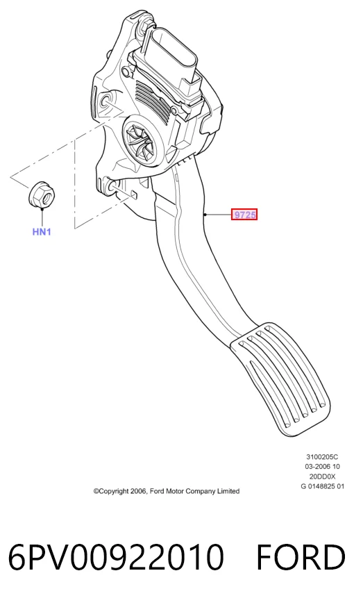 Купить Педаль газа Форд Галакси II CA1 WA6
