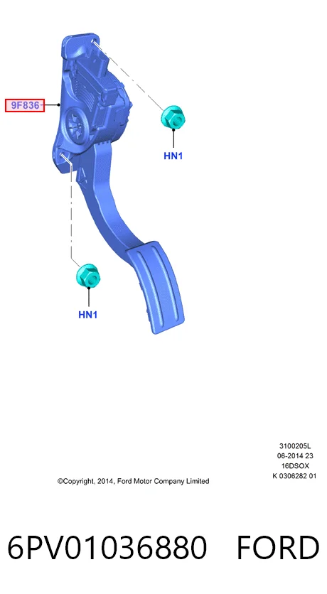 Педали газа на Ford Focus III CB8