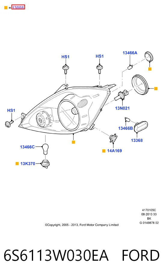 Купить FP2805R3T TYC Фара левая передняя