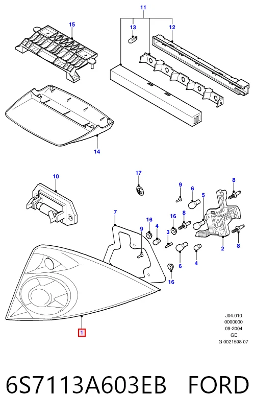 Задний левый стоп на Ford Mondeo III B5Y