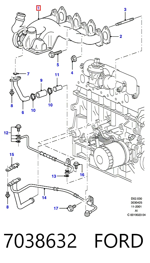 Турбонаддув на Ford Fiesta COURIER J5S, J3S
