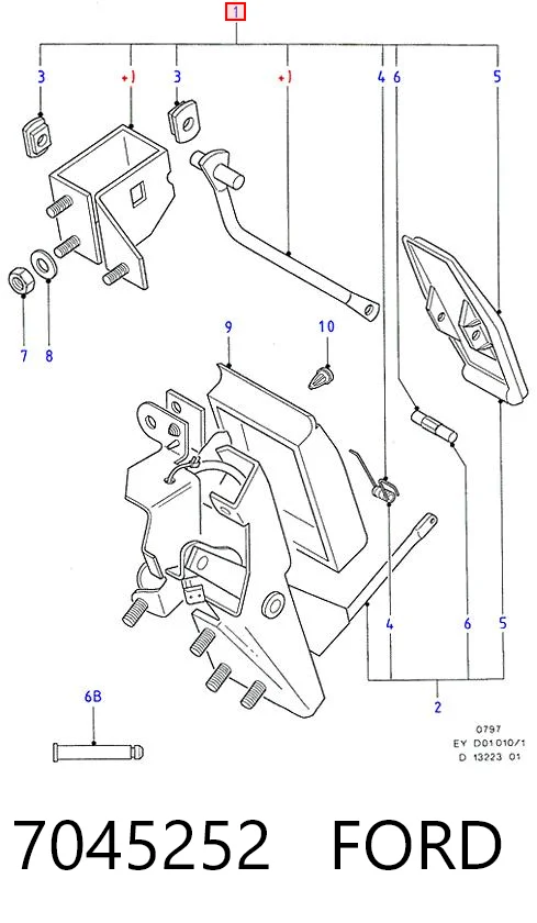7045252 Ford Педали газа