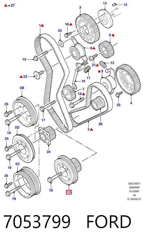 Купить 6186295 Opel Шкив-демпфер коленвала