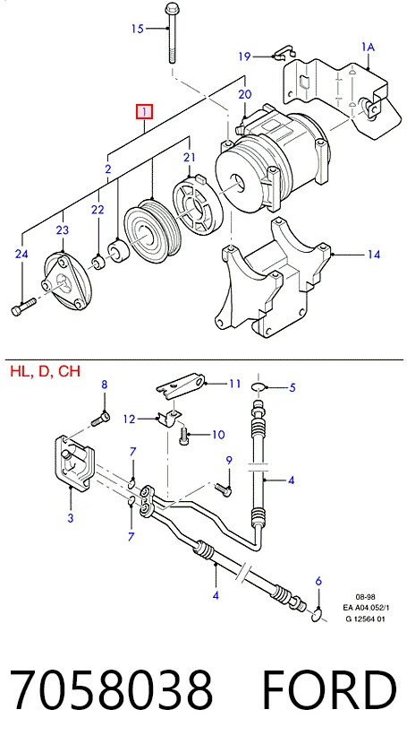  Компрессор кондиционера Ford Escort 6