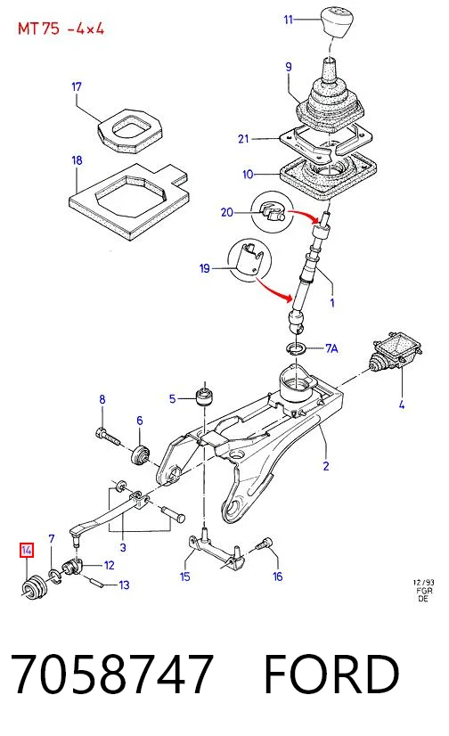 Пыльник кулисы переключения передач Ford Scorpio 1 GAE, GGE