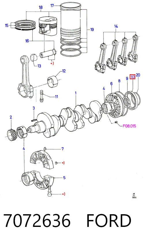 Сальник коленвала двигателя, задний на Ford Scorpio II GFR, GGR