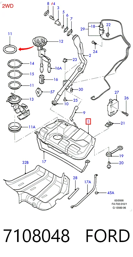 Бензобак Ford Orion III седан (GAL) (1990 - 1993) цена, от 123.47 USD