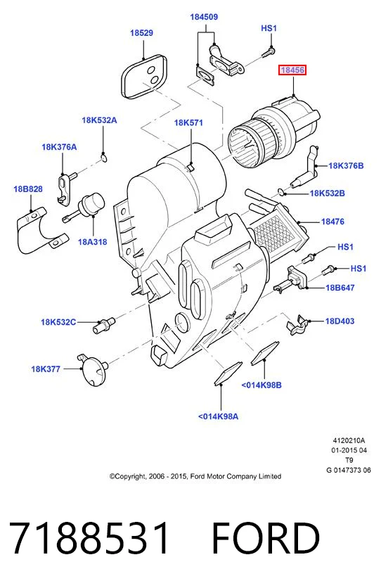7188531 Ford Электромотор печки
