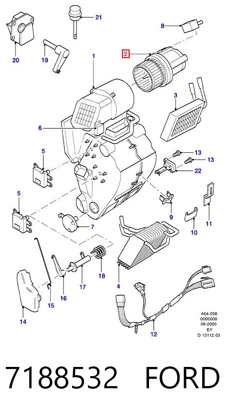 7188532 Ford Электромотор печки