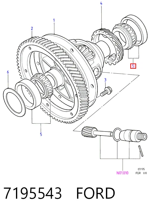 Подшипники коробки на Ford Transit VII V363