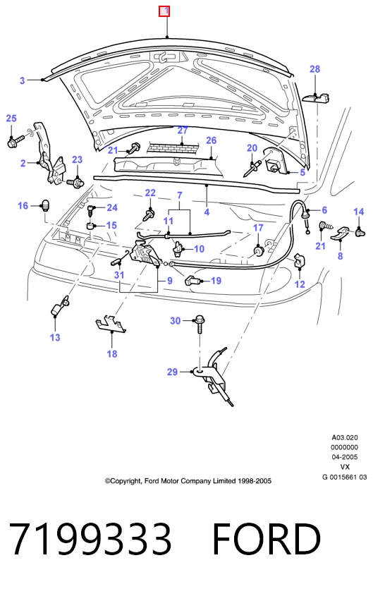  Капот Ford Galaxy 