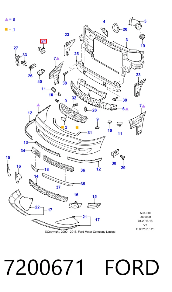 Крепеж переднего бампера AND 30863232 цена, от 0.29 USD
