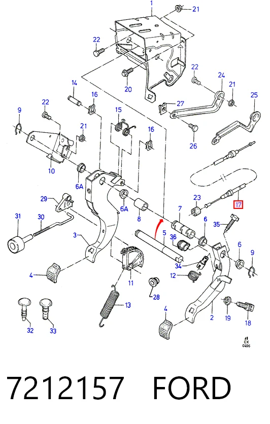 Купить Трос сцепления Форд Фиеста Mk4 JAS, JBS